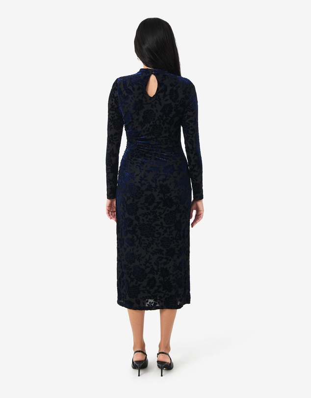 Forcast - Sapphire Velvet Burnout Dress