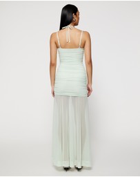 Lover - Carla Bustier Mesh Maxi Dress