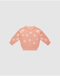 Kynd Baby - Embroidered Knit Jumper in Pearl