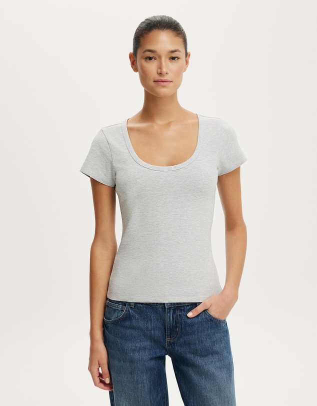 Cotton On - Everyday Smooth Scoop Neck Tee