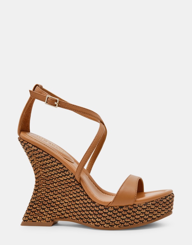Steve Madden - Caliana Tan Multi Wedge Heels