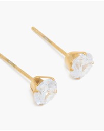 Lovisa - Waterproof Gold Plated Stainless Steel Cubic Zirconia Hoop & Stud Earrings 3-Pack