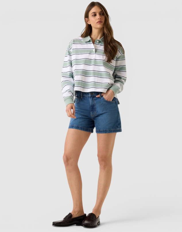 GUESS Jeans - GUESS JEANS Oversized Cropped Polo Shirt