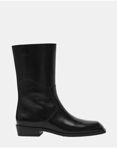 Steve Madden - Bretton Black Leather Boots