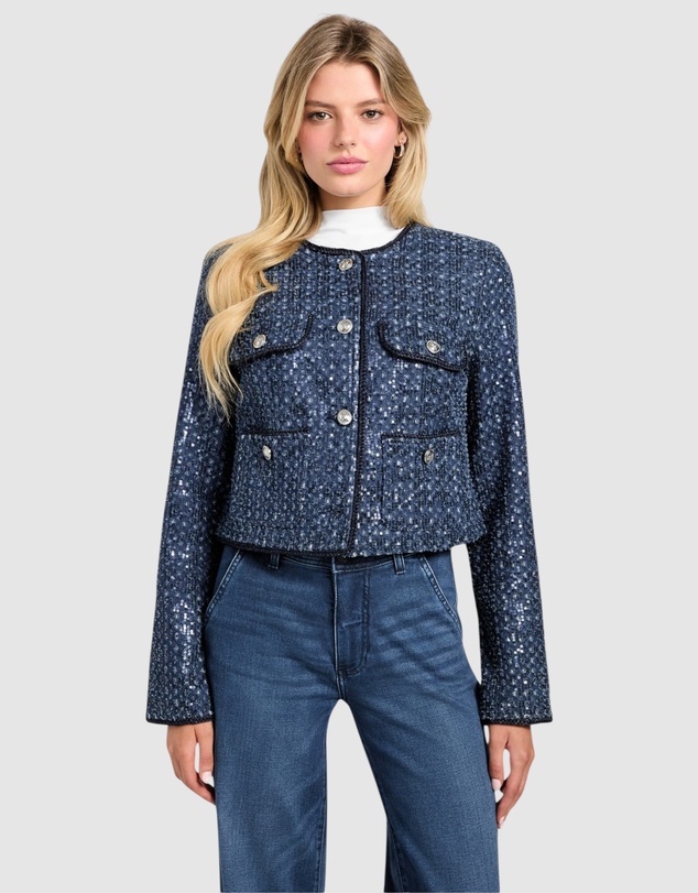 GUESS - Elisa Sequin Denim Jacket