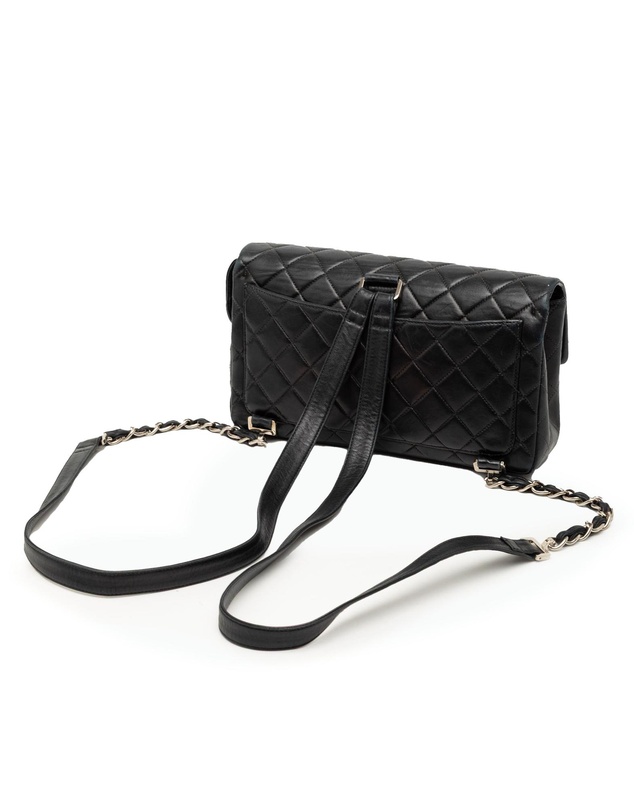 Pre-Loved by Azura Reborn - Pre-Loved Medium Quilted Lambskin Flap Backpack