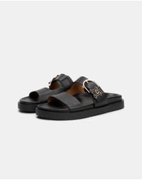 Tommy Hilfiger - Leather Sporty Mules - Women's