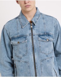 Insight - Halls Cropped Harrington Denim Jacket