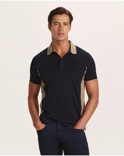SABA - Andy Panelled Cotton Polo