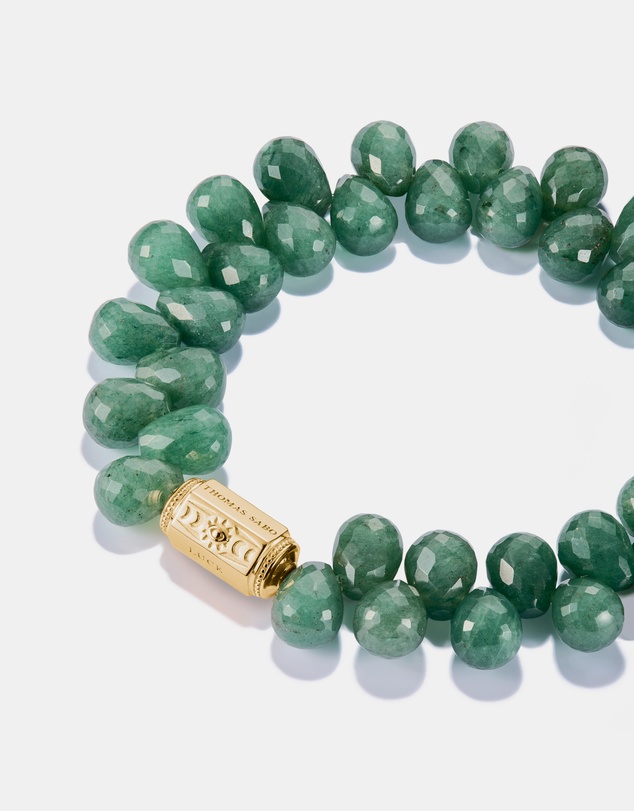 THOMAS SABO - THOMAS SABO Green Bead Bracelet Two-Row