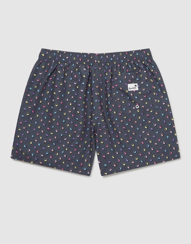 Boardies - Boardies Polka Yin Yang Neon Mid Length Swim Shorts