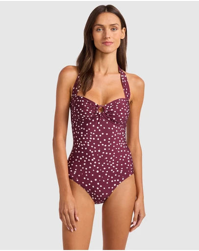 Seafolly - Dolce Dot Halter Neck Bandeau One Piece Swimsuit