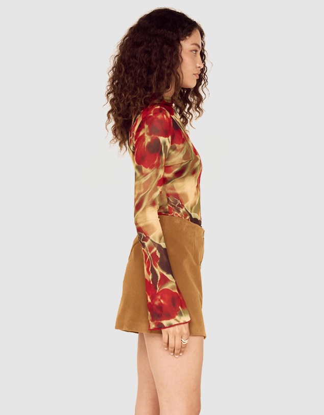 MINKPINK - Faye Faux Mini Skirt