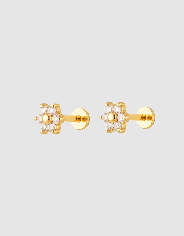HOUSE OF SLANI - Gold Iris Flatback Ear Piercing