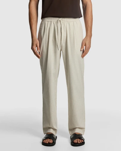 yd. - Don Pinstripe Cotton Blend Chino