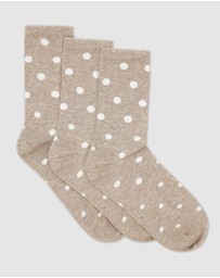 Levante - 3 Pack Gigi Spot Crew Sock