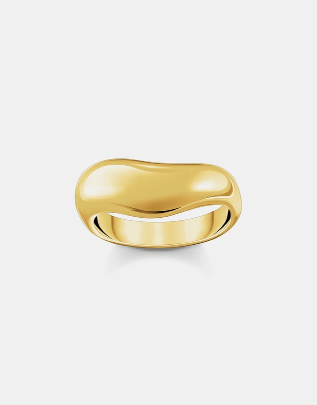 THOMAS SABO - Ring with curved shape gold