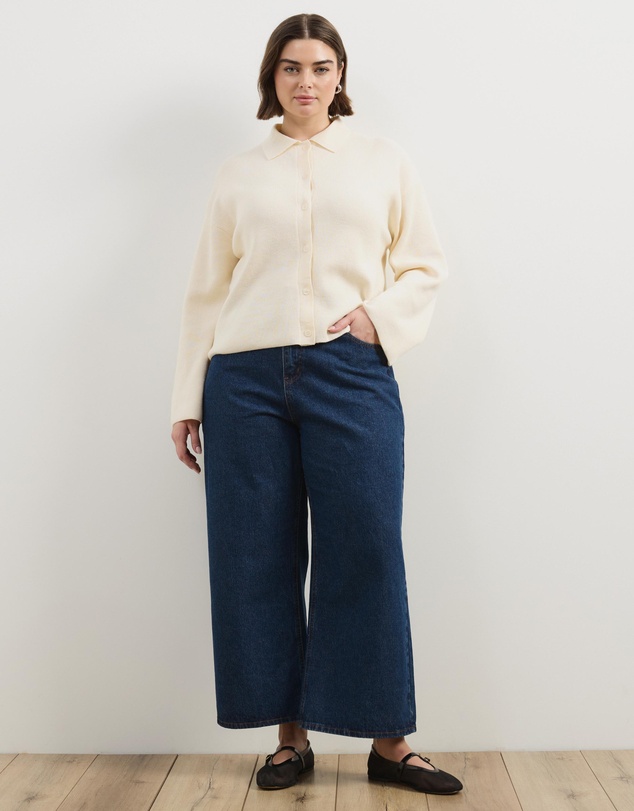 Atmos&Here Curvy - Jay Relaxed Rib Cardigan