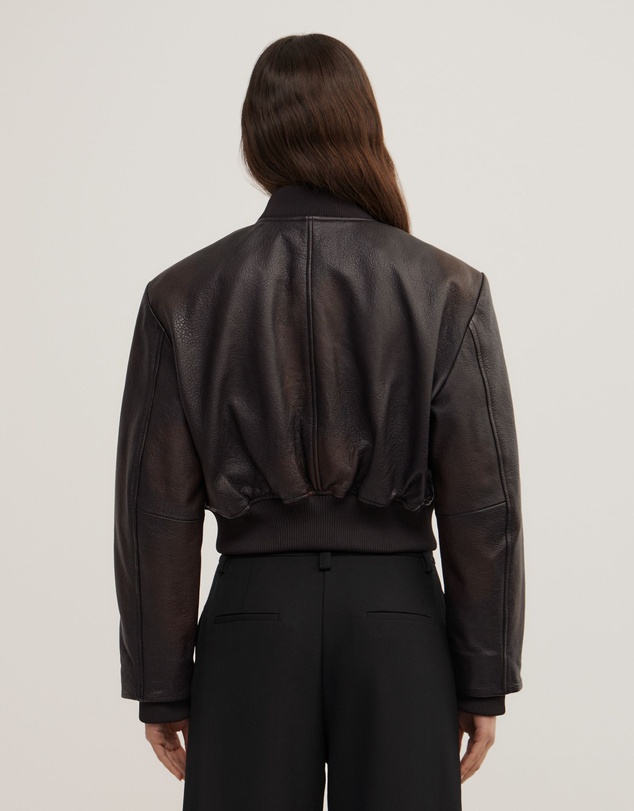Witchery - Crop Burnished Bomber Jacket