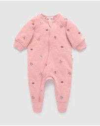 Purebaby - Embroidered Fleece Growsuit -Kids-Babies
