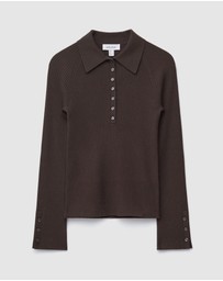 & Other Stories - Rib-Knit Polo Shirt