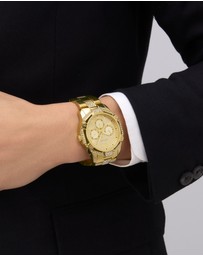 GUESS - Guess Regal  Men's Gold Tone Multi-function Watch