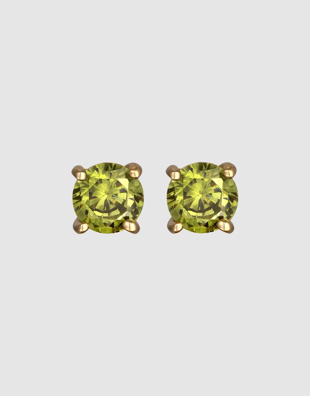 Kuzzoi - ICONIC EXCLUSIVE - Zirconia Stud Earrings in Gold-Plated 925 Sterling Silver