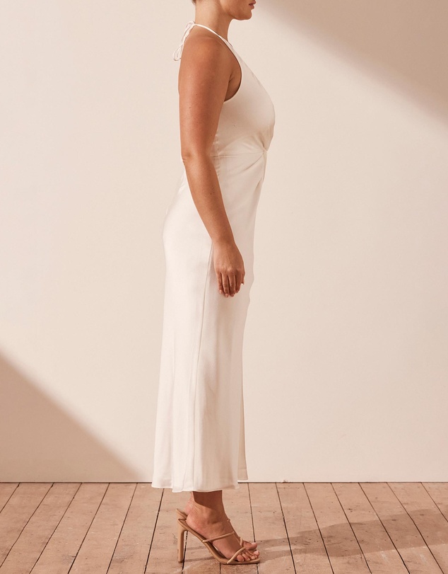 Shona Joy - Luxe Twist Front Halter Midi Dress