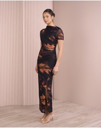 Azzurielle - Herta Ruched Maxi Dress