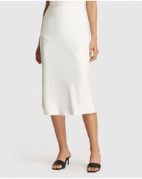 FRIEND of AUDREY - Fayette Contrast Satin Skirt