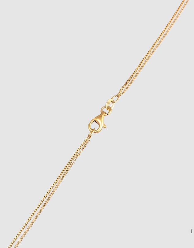 Elli Jewelry - Wave Platelet Layer Necklace in Gold-Plated 925 Silver