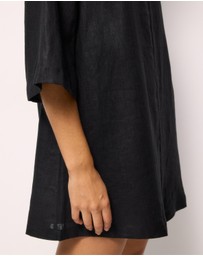 AERE - Nora Linen Mini Shift Dress
