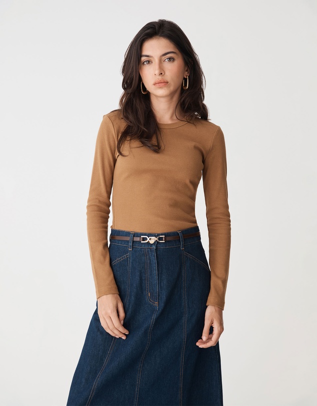 Forcast - Devon Long Sleeve Rib Tee