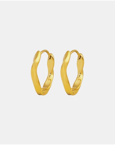 Zoe Olivia - Waterproof Muse Twist Hoop Earrings