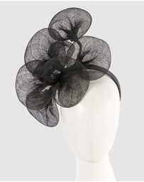 Max Alexander - Large Lilly Black Flower Fascinator