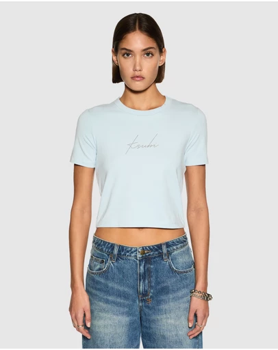 Ksubi - MONIKER BABY TEE SKY