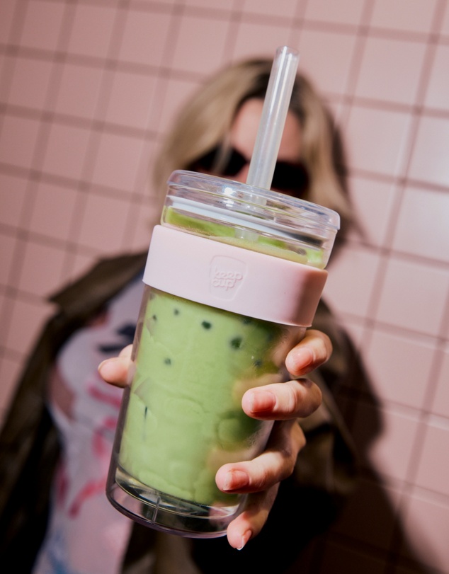 KeepCup - Longplay Cold Cup 16oz Reusable Coffee Cup with Boba Straw Lid
