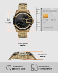 Diesel - Caged Gold-Tone Analogue Watch DZ1949