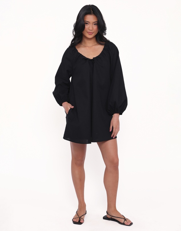 Petal & Pup - Walker Smock Mini Dress - Black