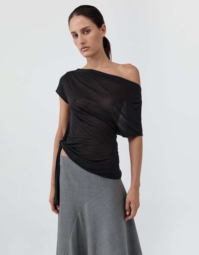 St. Agni - Fine Jersey Off Shoulder Top