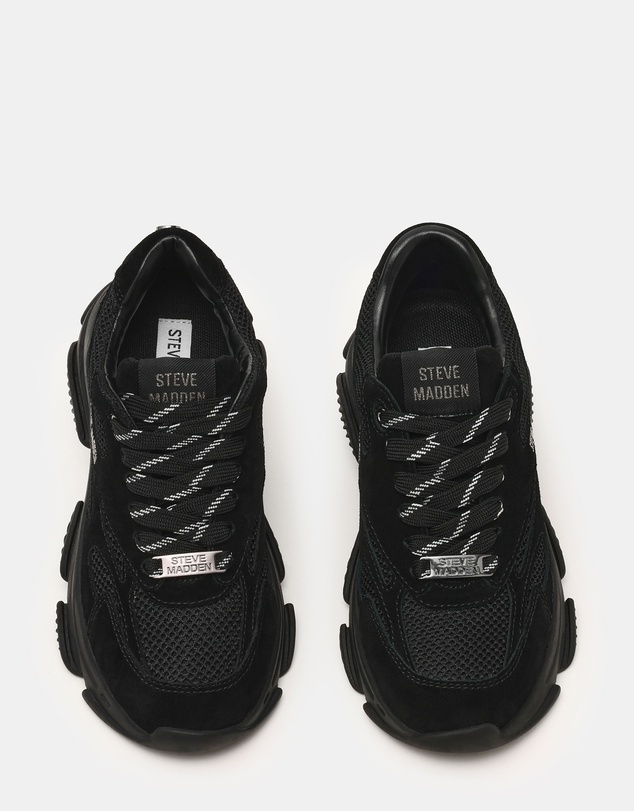 Steve Madden - Front Row Black Sneakers