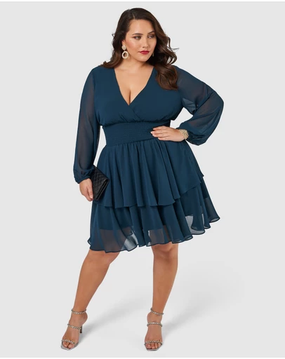 Pink Dusk by Curve Project - Shake Your Money Maker Midi Dress