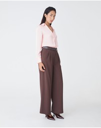 Forcast - Lila V-neck Satin Blouse