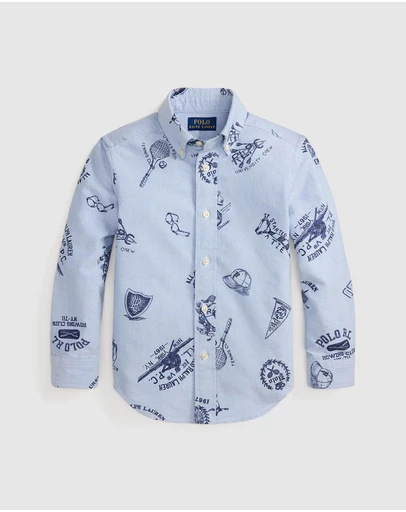 Polo Ralph Lauren - Cotton Oxford Graphic Shirt - ICONIC EXCLUSIVE - Kids