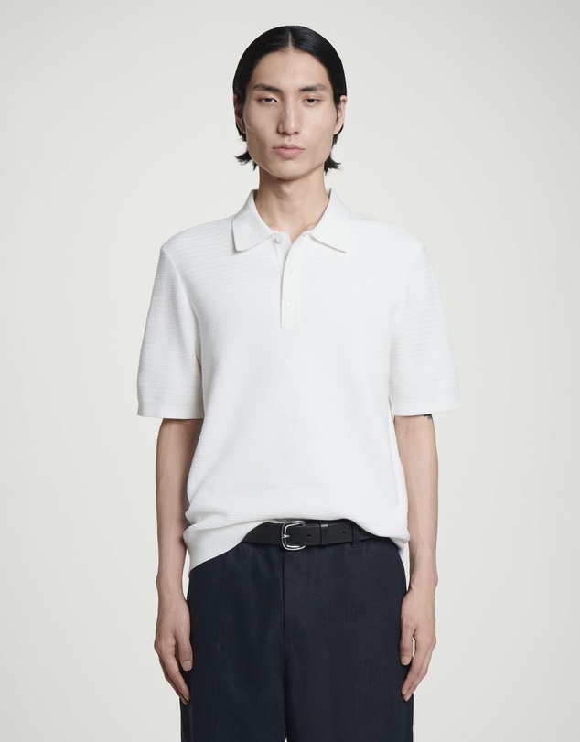 COS - Textured Knitted Cotton Polo Shirt