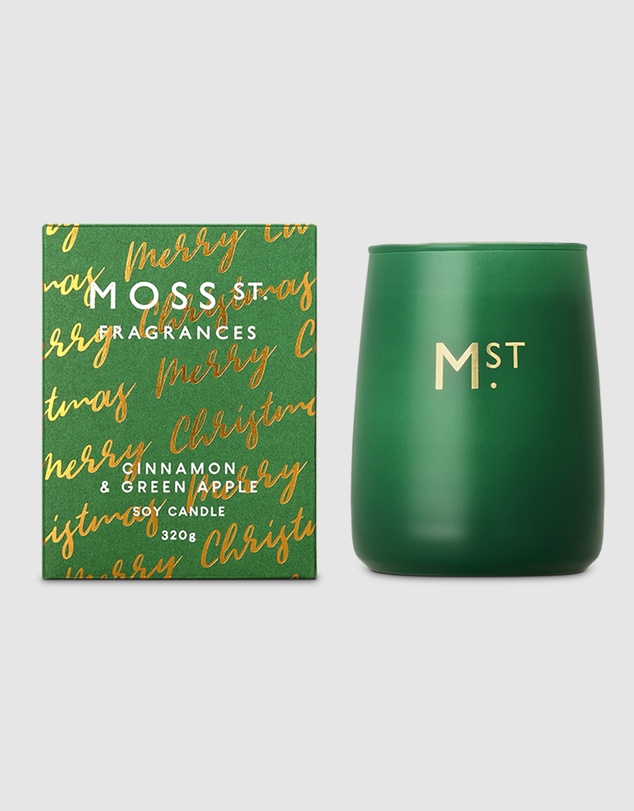 Moss St Fragrances - Cinnamon & Green Apple Large Soy Candle - 320g