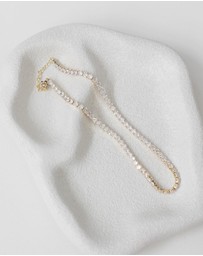 The White Collection - Tiffany - Modern Gold Bridal Necklace