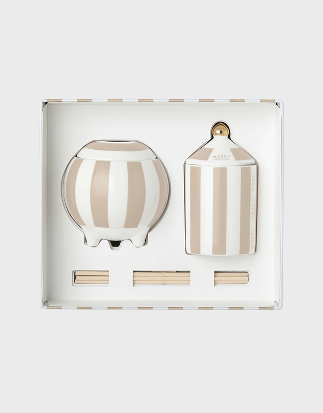 Moss St Fragrances - Patchouli, Pear & Oud Mini Candle & Diffuser Gift Set