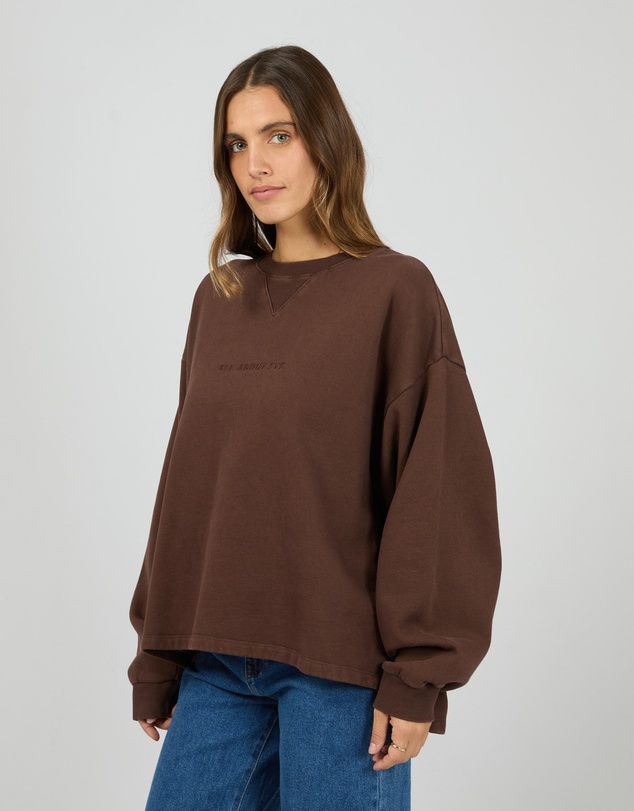 All About Eve - Aae Washed Box Crew Brown