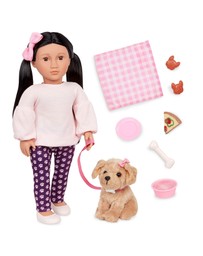 Our Generation - Our Generation Doll with Pet Dog, Jin & Charm